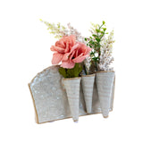 Lotus Ceramic Bud Vase White 3 Tube at Stone Hollow Farmstead