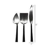 modern cheese serving set stone hollow farmstead stainless steel and matte black finish hostess gift