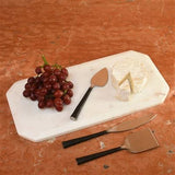 modern cheese serving set stone hollow farmstead stainless steel and matte black finish hostess gift