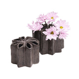 Misty Ceramic Flower Vase Gunmetal Large at Stone Hollow Farmstead