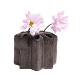 Misty Ceramic Flower Vase Gunmetal Medium at Stone Hollow Farmstead