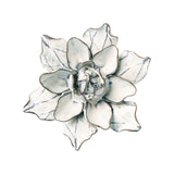 Blue White Columbine Ceramic Wall Flower front view at Stone Hollow Farmstead