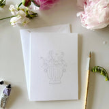 Bouquets Watercolor Paintable Notecard Set Stone Hollow Farmstead