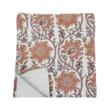 Botanical Print Cotton Throw, Stone Hollow Farmstead