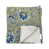 Botanical Print Cotton Throw, Stone Hollow Farmstead