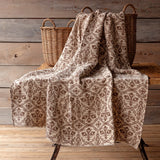 Botanical Print Cotton Throw, Millet, Stone Hollow Farmstead