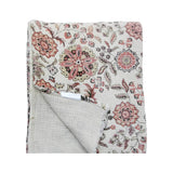 Botanical Print Cotton Throw, Stone Hollow Farmstead