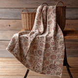 Botanical Print Cotton Throw, Fennel, Stone Hollow Farmstead