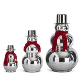 silver mercury glass snowman ornament
