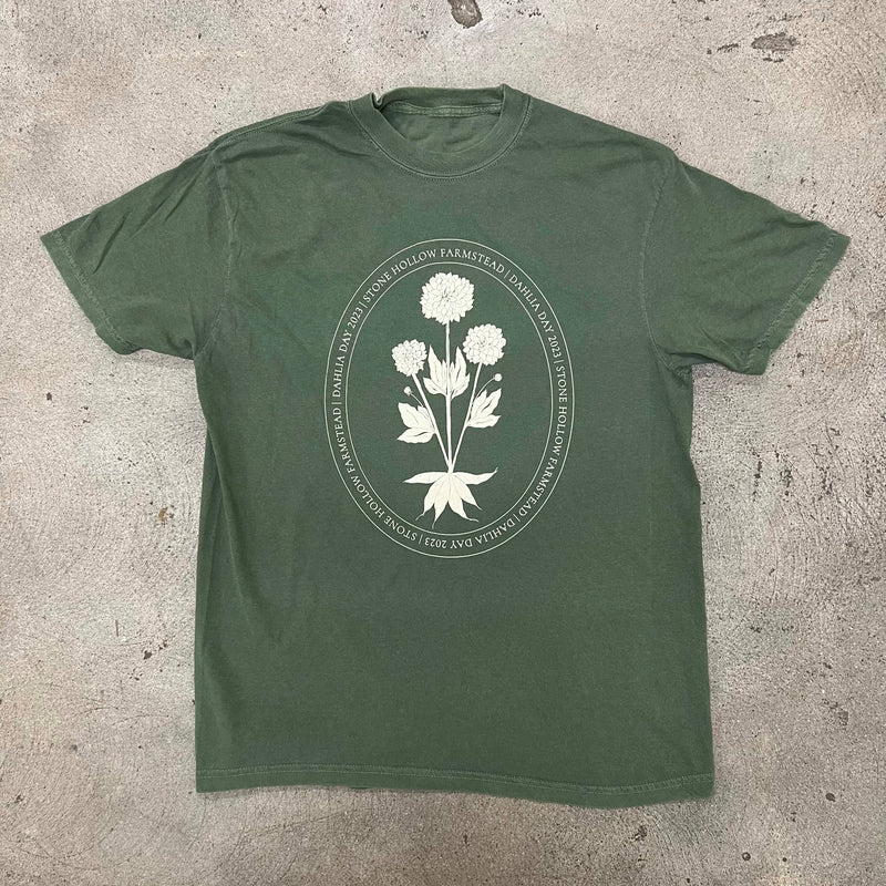 Dahlia Day 2023 T-shirt - Stone Hollow Farmstead