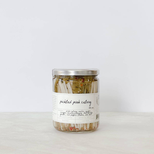 Pickled Pink Celery - Stone Hollow Farmstead