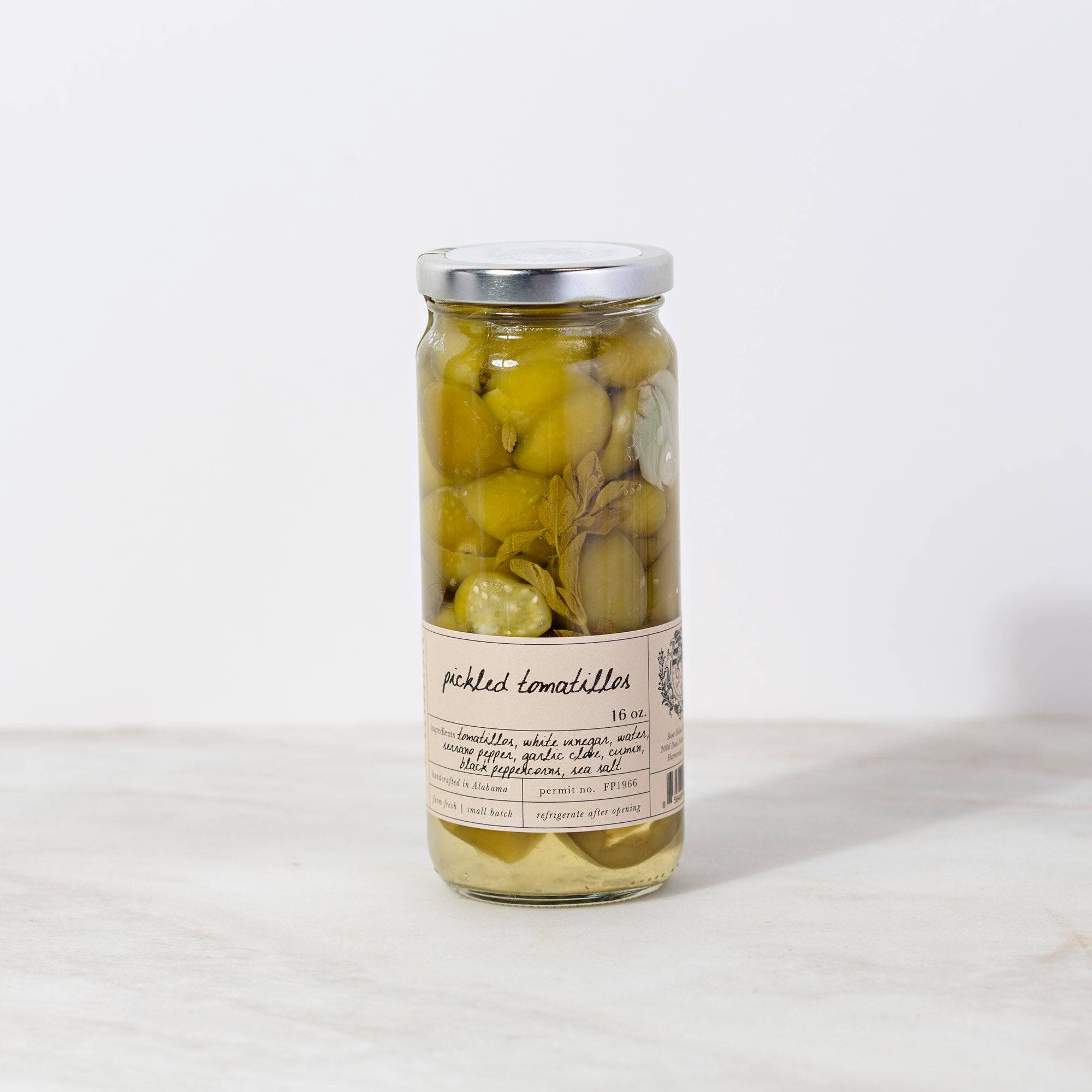 Pickled Tomatillos Stone Hollow Farmstead