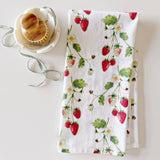 strawberries tea towel Emily lex studio stone hollow farmstead