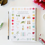 Tropical watercolor workbook Emily Lex Stone Hollow Farmstead
