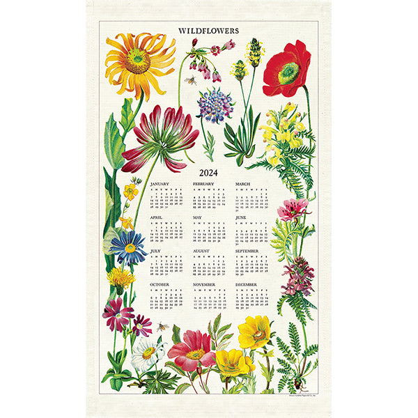 Natural Cotton Tea Towel | Wildflowers 2024 - Stone Hollow Farmstead