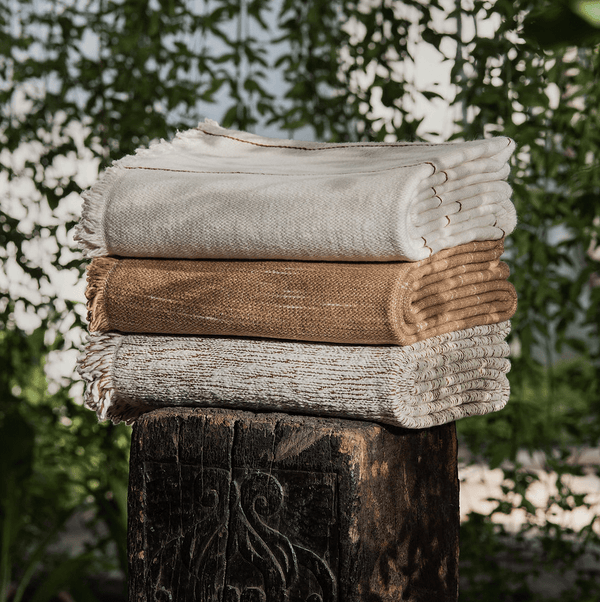 Raw Cotton Blankets - Stone Hollow Farmstead